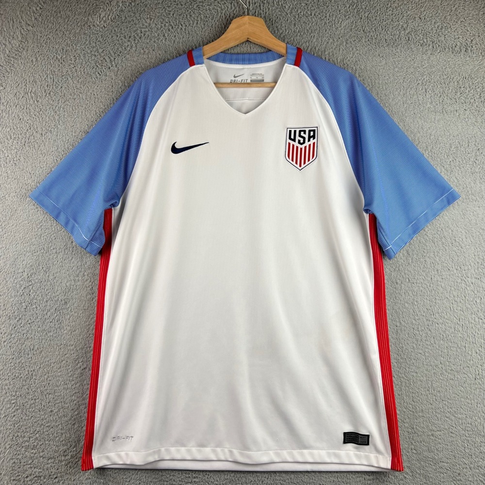 Nike USA Soccer Jersey 2016 Mens XL White Blue Red Dri-FIT Authentic A9H843800